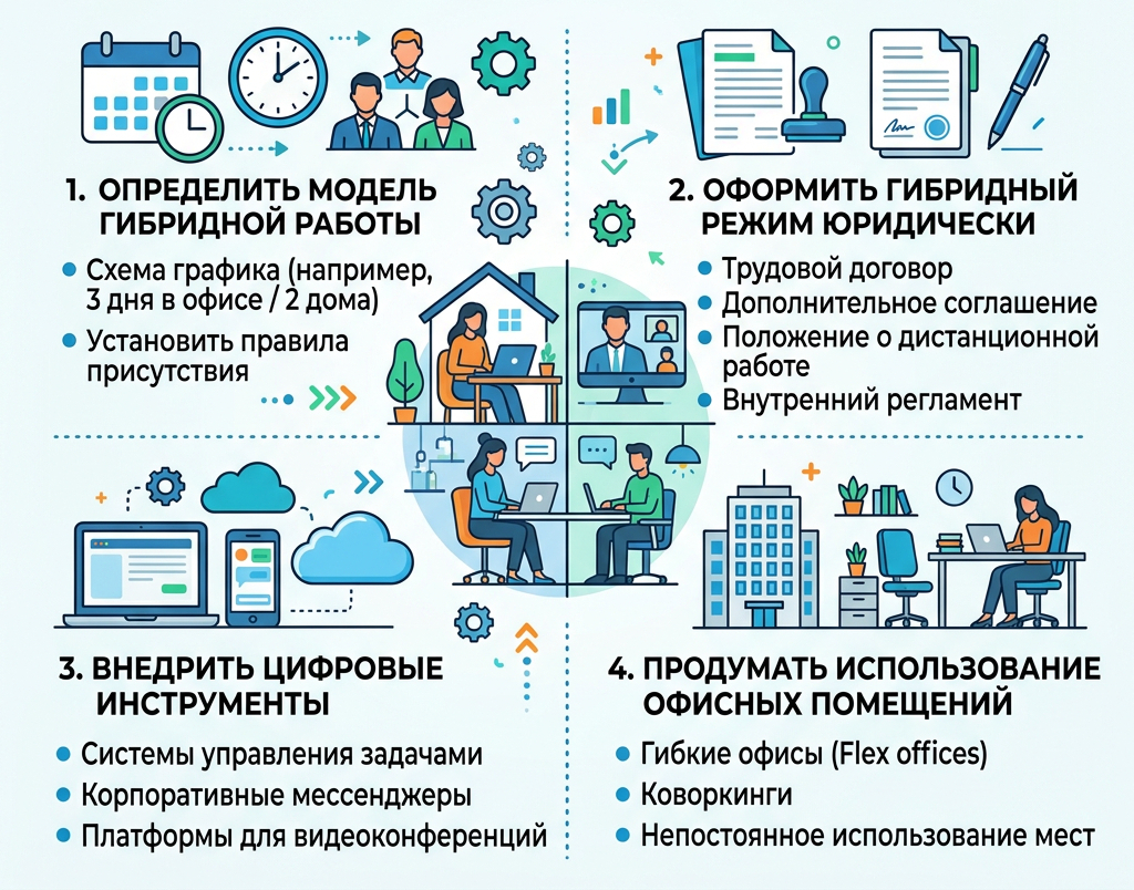 как организовать гибридный формат работы